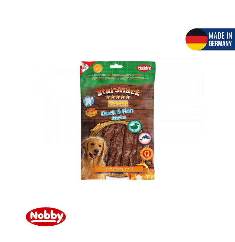 SNACK BARBECUE DUCK & FISH STICK APP. 130 G, Ø 12 MM, 12,5 CM
