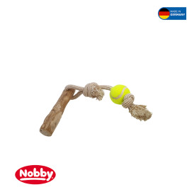 COFFEE WOOD WITH ROPE AND BALL M, 48CM