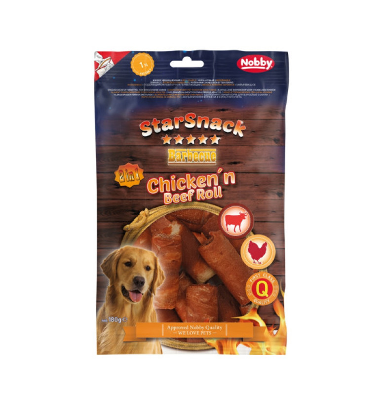 STARSNACK BARBECUE CHICKEN´N BEEF ROLL 180 G