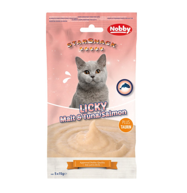 STARSNACK LICKY MALT & TUNA/SALMON 5 X 15 G