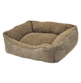 COMFORT BED SQUARE CLASSIC "TEDDY" TAUPE L X W X H: 60 X 50 X 18 CM COMFORT BED SQUARE CLASSIC "TEDDY" TAUPE L X W X H: 60 X 50 X 18 CM