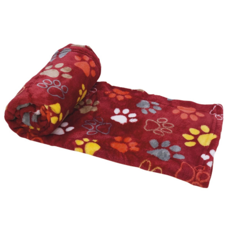 FLEECE PLAID "LISSI" CLASSIC BORDEAUX 100 X 150CM