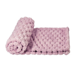 PLAID "DIAMOND" CLASSIC PINK L X W: 75 X 100 CM