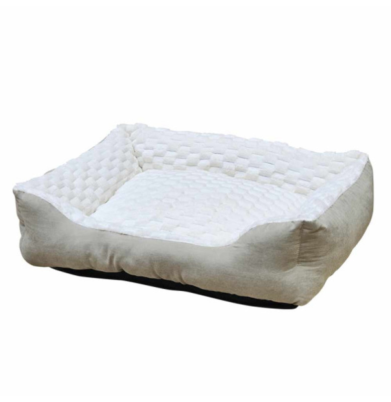 COMFORT BED SQUARE CLASSIC "DIAMOND" CREAM L X W X H: 60 X 50 X 18 CM