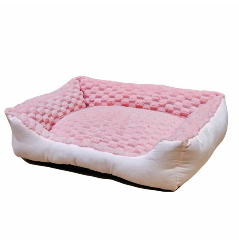COMFORT BED SQUARE CLASSIC "DIAMOND" PINK L X W X H: 60 X 50 X 18 CM