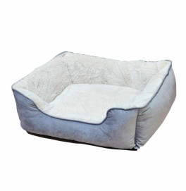 COMFORT BED SQUARE CLASSIC "TOFA" GREY/BEIGE L X W X H: 60 X 50 X 18 CM