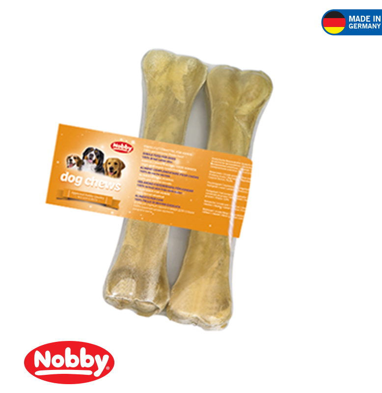 RAWHIDE BONES PRESSED 2 PCS; 21.5 CM; 170 G