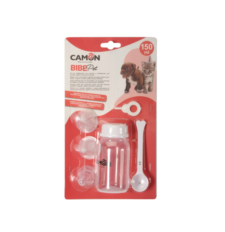 NURSING BOTTLE SET (150ML) + 3 TEATS OF DIFFERENT SIZES+1 10ML MEASURING SPOON