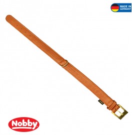 COLLAR ELK LEATHER FLAT BROWN 60 CM (50-58 CM)