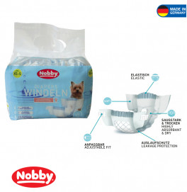 DIAPERS F. FEMALE DOGS  M-L; 36-52 CM