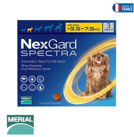 NEXGARD SPECTRA DOG S 3,5-7,5KG 3 CHEW*1
