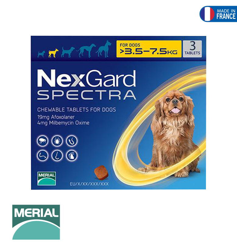 NEXGARD SPECTRA DOG S 3,5-7,5KG 3 CHEW*1