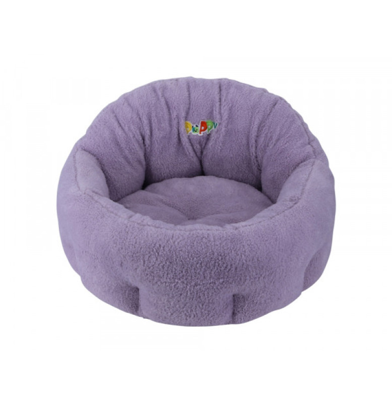 COMFORT BED OVAL"PUPPY" LIGHT LILLAC 50X45X32CM
