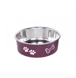 STAINLESS STEEL BOWL "FUSION", ANTI SLIP RED 13 CM 0,5 LTR
