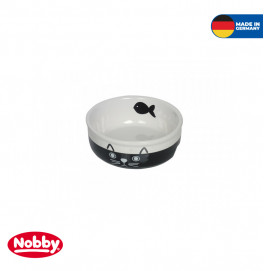 Cat ceramic dish "FACE" black/white Ø13,5 X 5 cm; 250 ml Cat ceramic dish "FACE" black/white Ø13,5 X 5 cm; 250 ml