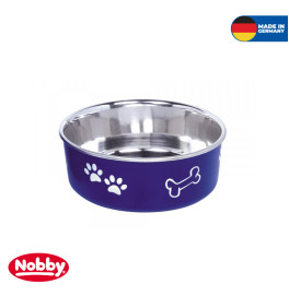 Stainless steel bowl "FUSION", anti slip blue 16 cm 0,94 ltr