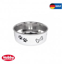 Stainless steel bowl "FUSION", anti slip white 16 cm 0,94 ltr