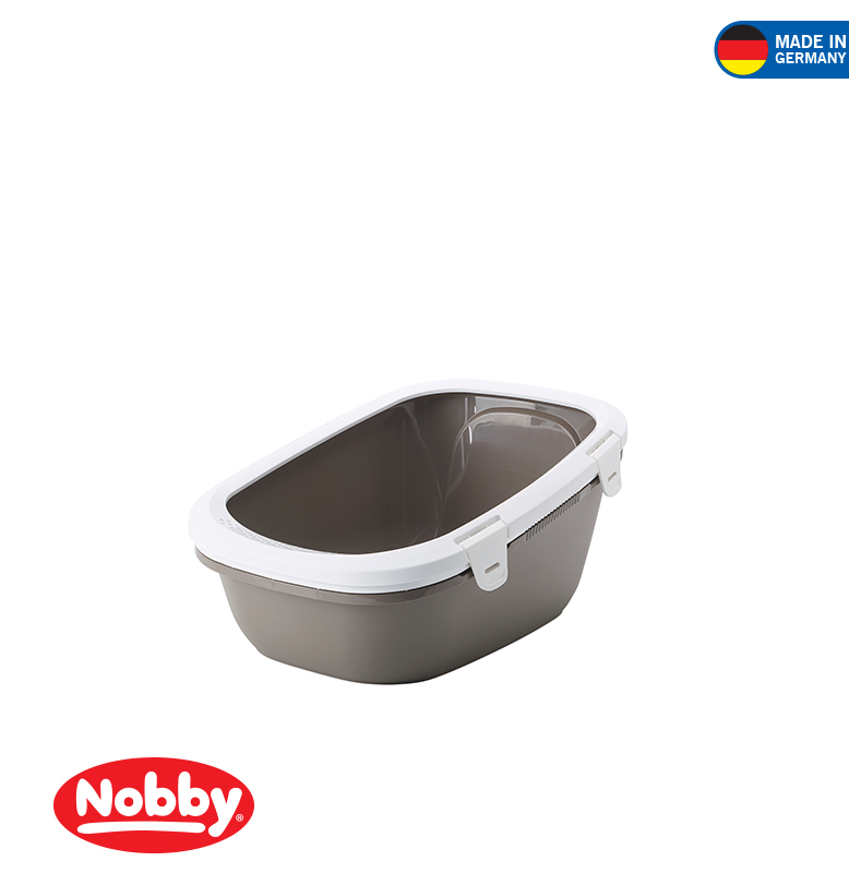 Cat Toilett Simba warmgrey-white 64 x 46 x 31 cm