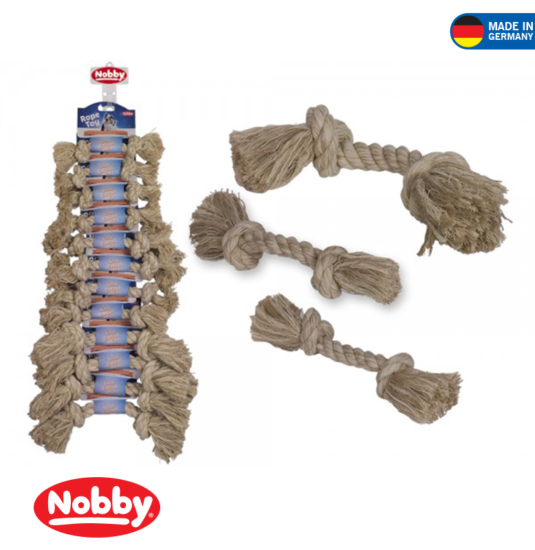 Rope Toy, Sisal-Cotton-Mix 2 knots