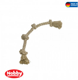 Rope Toy, rope Sisal-Cotton-Mix 4 knots