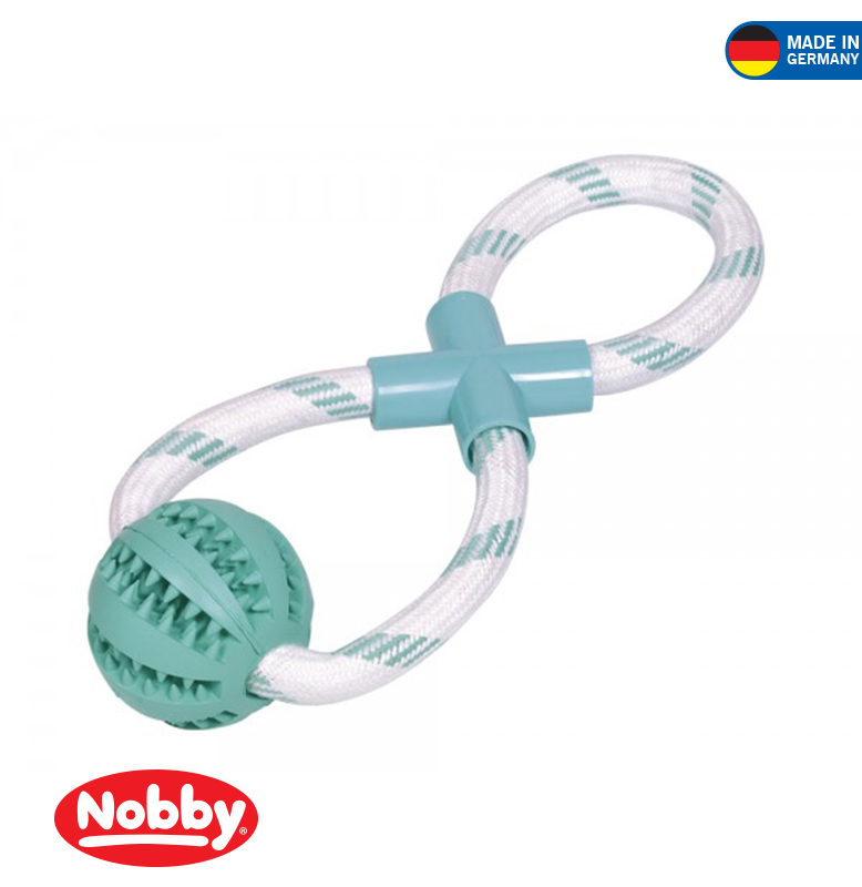 Rubber Ball with rope "DENTAL LINE" 30cm