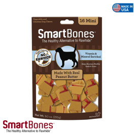SMART BONES PEANUT BUTTER MINI 16 PIECES SMART BONES PEANUT BUTTER MINI 16 PIECES