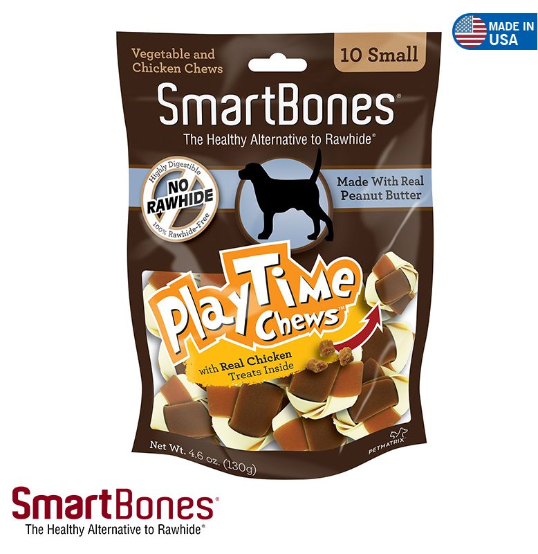 SMART BONES PLAY TIME PEANUT BUTTER SMALL
