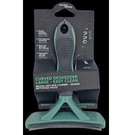 LARGE CURVED DESHEDDING RAKE WITH EASY CLEAN FUNCTION -16.5*11.5*5.3CM LARGE CURVED DESHEDDING RAKE WITH EASY CLEAN FUNCTION -16.5*11.5*5.3CM
