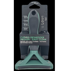 MEDIUM CURVED DESHEDDING RAKE WITH EASY CLEAN FUNCTION -16.5*9.3*4.5CM