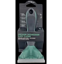 MEDIUM DESHEDDING RAKE WITH EASY CLEAN FUNCTION -16*7.1*5.3CM 6.5CM 135G MEDIUM DESHEDDING RAKE WITH EASY CLEAN FUNCTION -16*7.1*5.3CM 6.5CM 135G