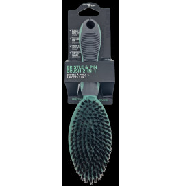BRISTLE & PIN BRUSH DUAL FUNCTION -23*6.1*5.7CM 149G BRISTLE & PIN BRUSH DUAL FUNCTION -23*6.1*5.7CM 149G