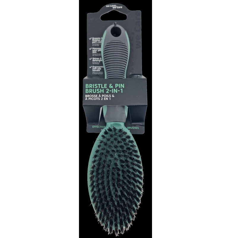 BRISTLE & PIN BRUSH DUAL FUNCTION -23*6.1*5.7CM 149G