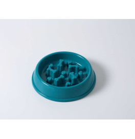 BONE SHAPE PET SLOW FEEDER BOWL BLUE 600ML F113