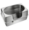 CAT LITTER INOX BOX CHICAGO 201 STAINLESS STEEL GREY 60*40*35CM