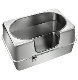 CAT LITTER INOX BOX CHICAGO 201 STAINLESS STEEL GREY 60*40*35CM