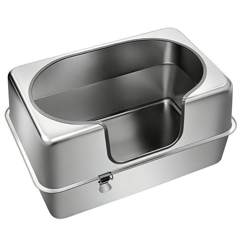 CAT LITTER INOX BOX CHICAGO 201 STAINLESS STEEL GREY 60*40*35CM