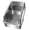CAT LITTER INOX BOX HOUSTON 201 STAINLESS STEEL GREY 60*40*35CM