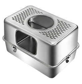 CAT LITTER INOX BOX NEW ORLEAN 201 STAINLESS STEEL GREY 60*40*40CM
