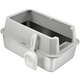 CAT LITTER INOX BOX KEY-WEST 201 STAINLESS STEEL +ABS GREY 60*40*30CM