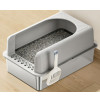 CAT LITTER INOX BOX SAN-DIEGO 201 STAINLESS STEEL +ABS GREY 40*60*15CM