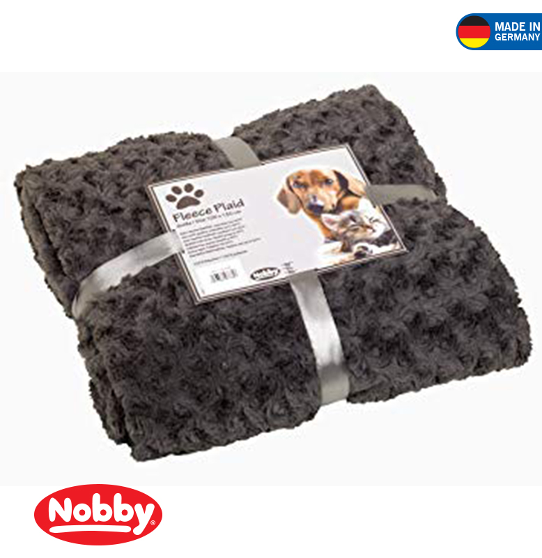 Fleece Plaid Super Soft M 100 X 150 Cm Grey Bed Blanket Nobby Germany Fleece Plaid Super Soft M 100 X 150 Cm Grey Bed Blanket Nobby Germany
