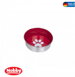 STAINLESS STEEL BOWL HEAVY PAW ANTI SLIP RED