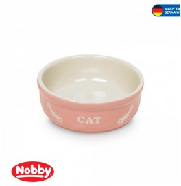 CAT CERAMIC DISH CATPINK/ BEIGE 135*5CM