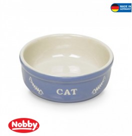 CAT CERAMIC DISH CAT LIGHT BLUE/ BEIGE 135*5CM