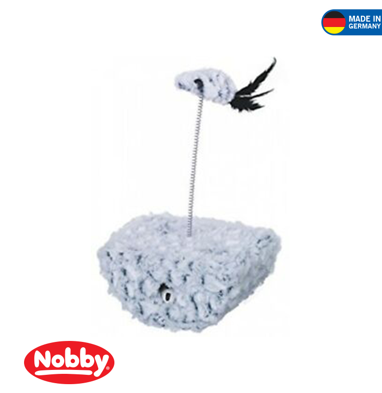 CAT TOY STANDUP GREY/BLACK 19  X 14 X 33 CM