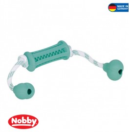 Rubber stick with rope DENTAL FUN bicolour 37 x 9 cm