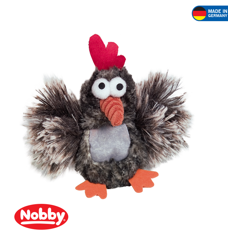 Plush chicken with catnip bag 13 cm