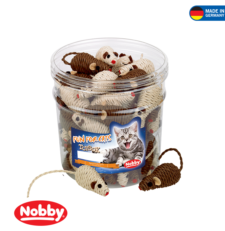 sisal mouse cat toy