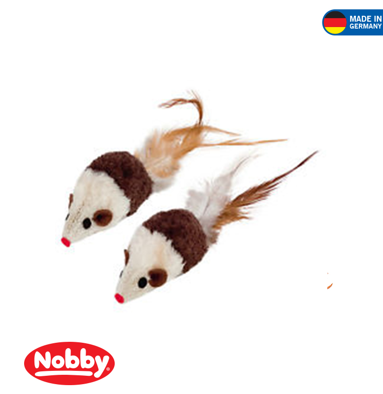 Nobby Plush Mouse White 10 cm 