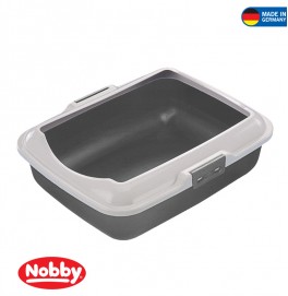 CAT TOILET WITH EDGE GREY 50x40x16cm